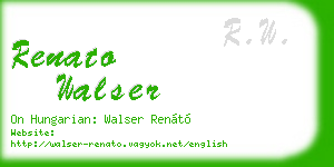 renato walser business card