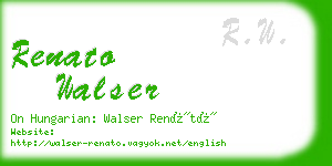 renato walser business card